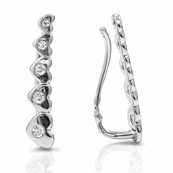 Серьги-каффы серебряные фантазия с фианитами Silver Style (25601.17 sku:2300104297367) 25601.17 фото