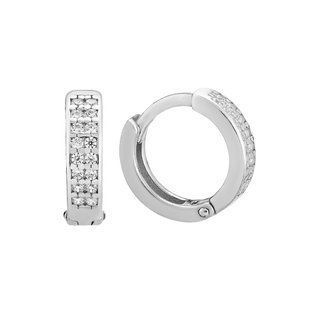 Серьги-кольца (конго) серебряные дорожка с фианитами Silver Style (21111.10 sku:2300104303457) 21111.10 фото