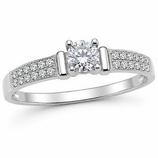 Каблучка срібна фантазія з фіанітами Silver Style 20 р. (10901.50 sku:2300104309589) 10901.50 фото