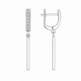 Серьги серебряные дорожка с фианитами Silver Style (25661.12 sku:2300104303914) 25661.12 фото