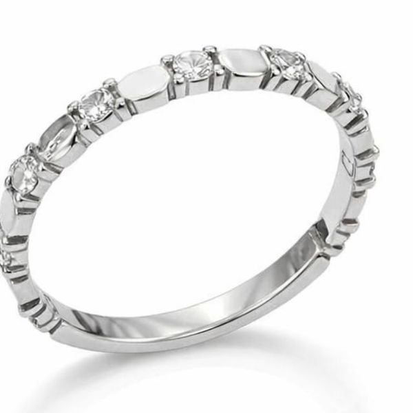 Кольцо серебряное фантазия с фианитами Silver Style 16.5 р. (10481.20 sku:2300102314523) 10481.20 фото