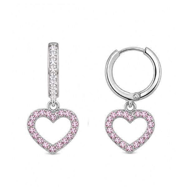 Серьги-кольца (конго) серебряные фантазия с россыпью Silver Style (245012.12 sku:2300104293826) 245012.12 фото