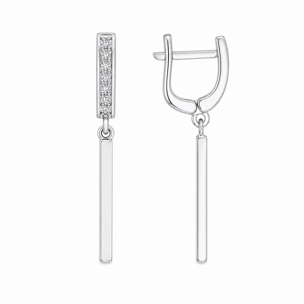 Серьги серебряные дорожка с фианитами Silver Style (25661.12 sku:2300104303914) 25661.12 фото