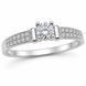 Каблучка срібна фантазія з фіанітами Silver Style 20 р. (10901.50 sku:2300104309589) 10901.50 фото 1