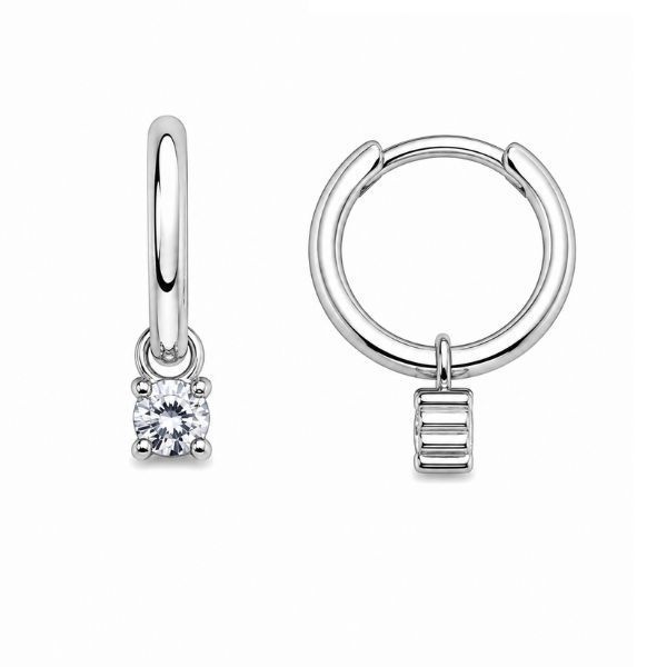 Серьги-кольца (конго) серебряные с фианитами Silver Style (25111.40 sku:2300103946631) 25111.40 фото