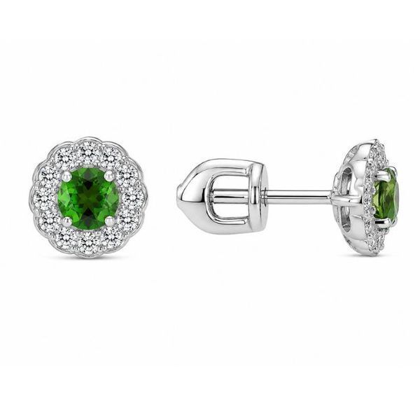Серьги-пусеты (гвоздики) серебряные с россыпью Silver Style (30054.30 sku:2300104320485) 30054.30 фото
