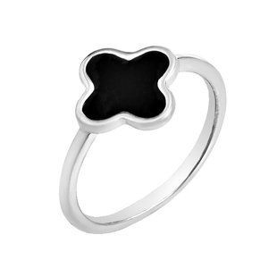 Кольцо серебряное Клевер с эмалью Silver Style 16 р. (111421.00 sku:2300104199371) 111421.00 фото