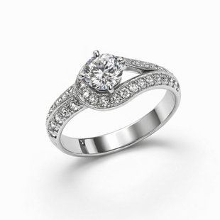 Кольцо серебряное фантазия с фианитами Silver Style 17 р. (11121.50 sku:2300103724086) 11121.50 фото