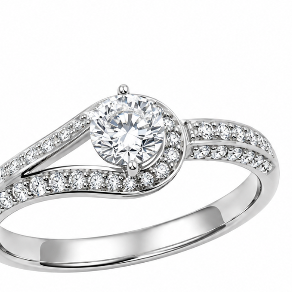 Кольцо серебряное фантазия с фианитами Silver Style 17 р. (11121.50 sku:2300103724086) 11121.50 фото