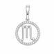 Підвіска срібна Скорпіон з фіанітом Silver Style (4.10Скорпіон sku:2300104361709) 4.10Скорпіон фото 2