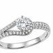 Кольцо серебряное фантазия с фианитами Silver Style 17 р. (11121.50 sku:2300103724086) 11121.50 фото 2