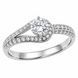 Кольцо серебряное фантазия с фианитами Silver Style 17 р. (11121.50 sku:2300103724086) 11121.50 фото 1