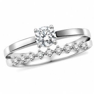 Каблучка срібна з фіанітами Silver Style 17.5 р. (11201.40 sku:2300104154431) 11201.40 фото