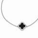 Браслет серебряный Клевер с ониксом и фианитами Silver Style 16-20 р. (810816.60 sku:2300104299026) 810816.60 фото 3