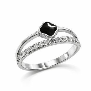 Кольцо серебряное фантазия с россыпью Silver Style 17.5 р. (114521.12 sku:2300104199623) 114521.12 фото