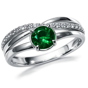 Кольцо серебряное фантазия с фианитами Silver Style 16 р. (10634.50 sku:2300102784081) 10634.50 фото