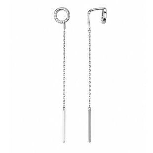 Серьги-протяжки серебряные с фианитами Silver Style (32801.10 sku:2300104223366) 32801.10 фото