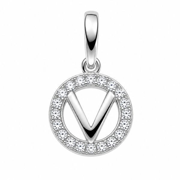 Підвіска срібна літера V з фіанітам Silver Style (42501.10 sku:2300104346164) 42501.10 фото