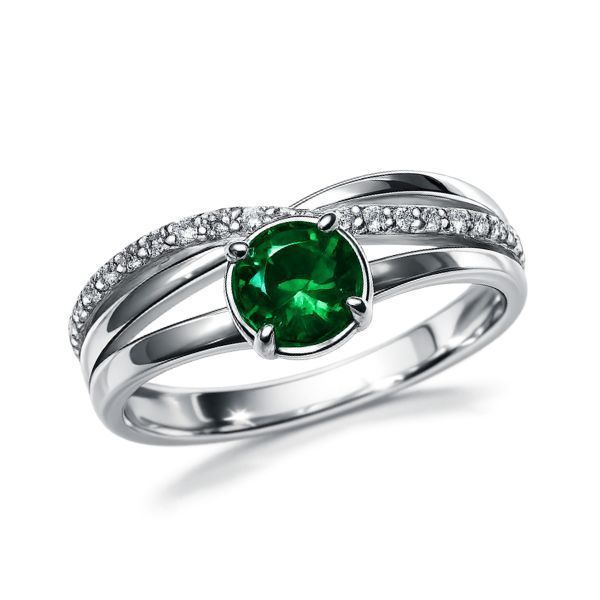 Кольцо серебряное фантазия с фианитами Silver Style 16 р. (10634.50 sku:2300102784081) 10634.50 фото