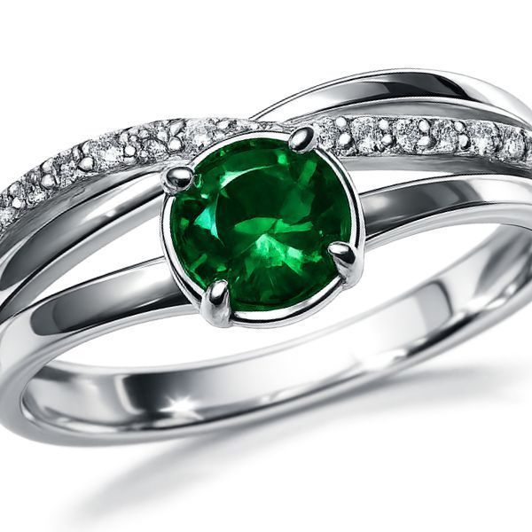 Кольцо серебряное фантазия с фианитами Silver Style 16 р. (10634.50 sku:2300102784081) 10634.50 фото