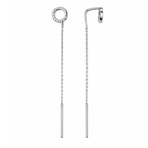 Серьги-протяжки серебряные с фианитами Silver Style (32801.10 sku:2300104223366) 32801.10 фото