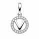 Підвіска срібна літера V з фіанітам Silver Style (42501.10 sku:2300104346164) 42501.10 фото 1