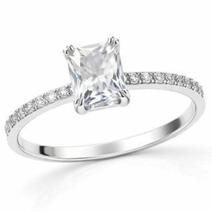 Каблучка срібна фантазія з фіанітами Silver Style 17.5 р. (11861.57 sku:2300104411558) 11861.57 фото