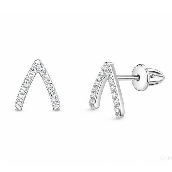 Серьги-пусеты (гвоздики) серебряные с фианитами Silver Style (33131.12 sku:2300104286637) 33131.12 фото