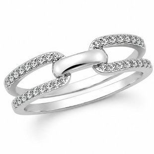 Кольцо серебряное фантазия с фианитами Silver Style 17 р. (10931.12 sku:2300103830237) 10931.12 фото