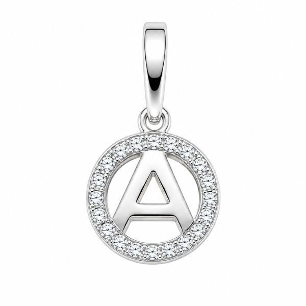 Підвіска срібна літера А з фіанітами Silver Style (42541.12 sku:2300104346294) 42541.12 фото
