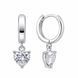Сережки-кільця (конго) срібні з фіанітами Silver Style (24921.55 sku:2300103957583) 24921.55 фото 1