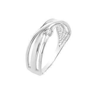 Кольцо серебряное фантазия с фианитом Silver Style 16 р. (КВ2383 sku:4443007218454) КВ2383 фото