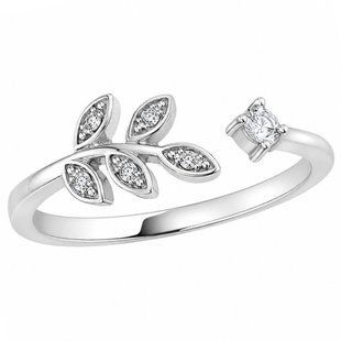 Каблучка срібна фантазія з фіанітами Silver Style 17 р. (11801.30 sku:2300104042691) 11801.30 фото