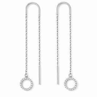 Серьги-протяжки серебряные с фианитами Silver Style (32371.10 sku:2300104199791) 32371.10 фото