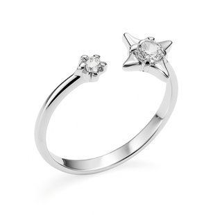 Кольцо серебряное фантазия с фианитами Silver Style 16 р. (11541.30 sku:2300104264550) 11541.30 фото