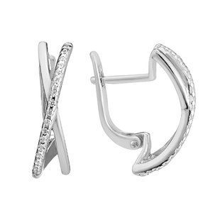 Серьги серебряные фантазия с россыпью Silver Style (21051.10 sku:2300102970620) 21051.10 фото