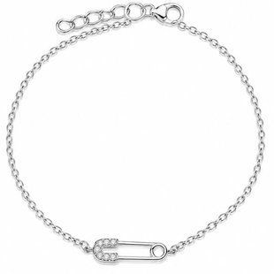 Браслет срібний Булавка з фіанітами Silver Style 16-20 р. (80921.10 sku:2300104398491) 80921.10 фото