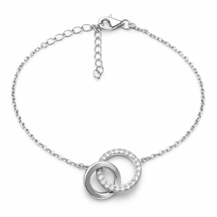 Браслет серебряный фантазия с фианитами Silver Style 17-21 р. (81031.12 sku:2300104206833) 81031.12 фото