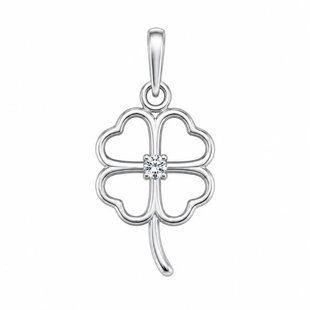 Подвес серебряный Клевер с фианитом Silver Style (41331.20 sku:2300104261498) 41331.20 фото