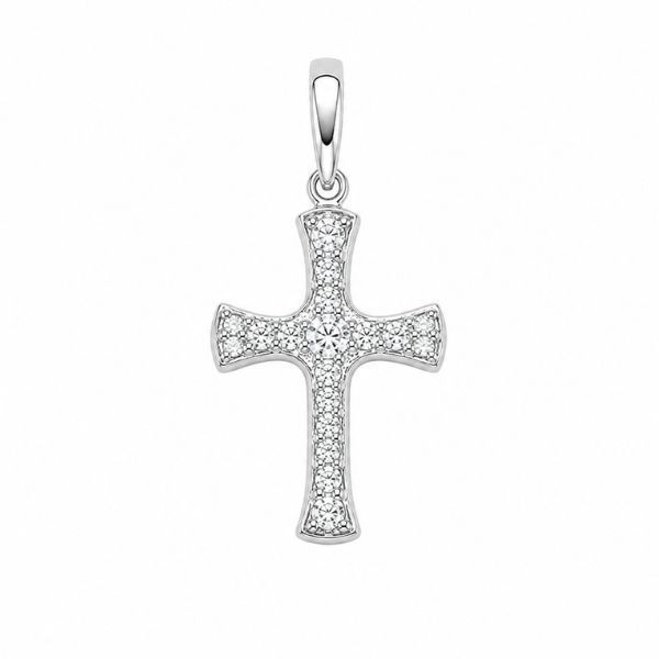 Хрестик срібний з фіанітами Silver Style (42651.22 sku:2300104337667) 42651.22 фото