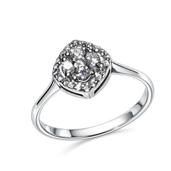 Каблучка срібна фантазія з фіанітами Silver Style 17 р. (11381.20 sku:2300103728268) 11381.20 фото