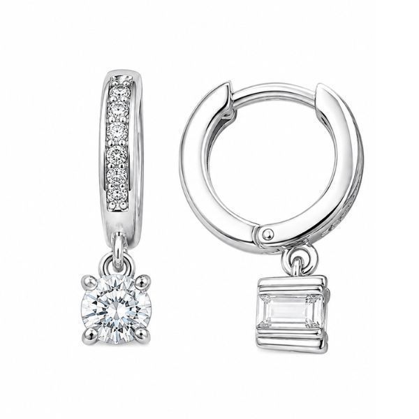 Серьги-кольца (конго) серебряные фантазия с россыпью Silver Style (22441.40 sku:2300103696628) 22441.40 фото
