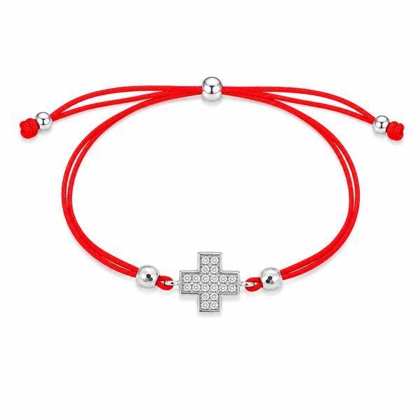 Браслет на нити шамбола Крест Silver Style 15-20 р. (80241.12 sku:2300104214302) 80241.12 фото