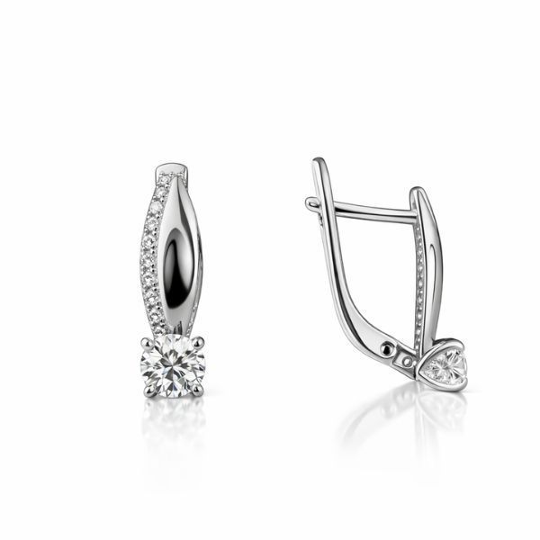 Серьги серебряные Фантазия с фианитами Silver Style (20261.40 sku:2300104235307) 20261.40 фото