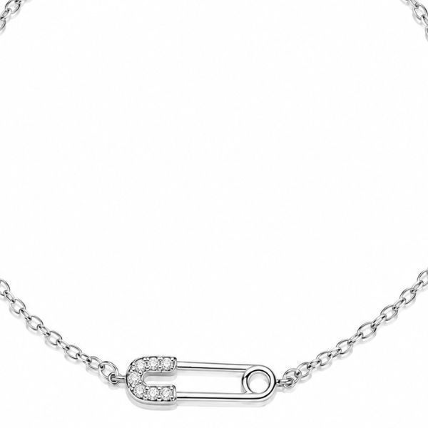 Браслет срібний Булавка з фіанітами Silver Style 16-20 р. (80921.10 sku:2300104398491) 80921.10 фото