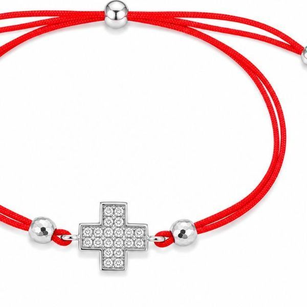 Браслет на нити шамбола Крест Silver Style 15-20 р. (80241.12 sku:2300104214302) 80241.12 фото