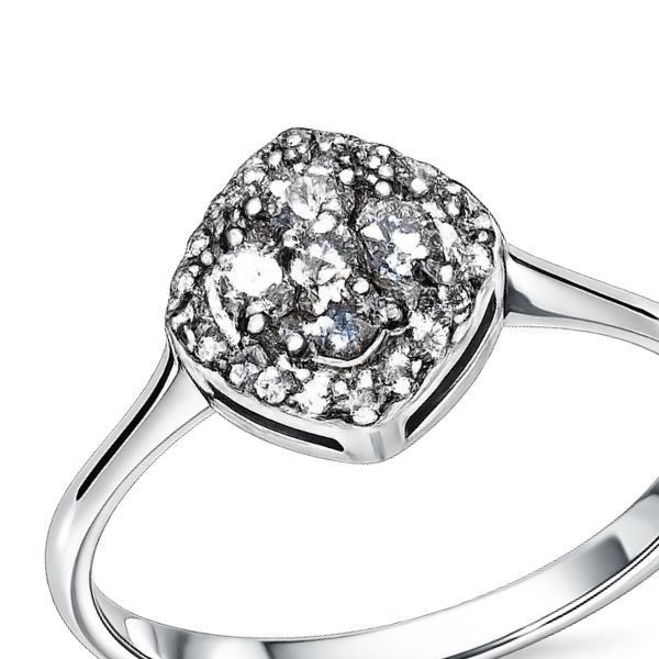 Каблучка срібна фантазія з фіанітами Silver Style 17 р. (11381.20 sku:2300103728268) 11381.20 фото
