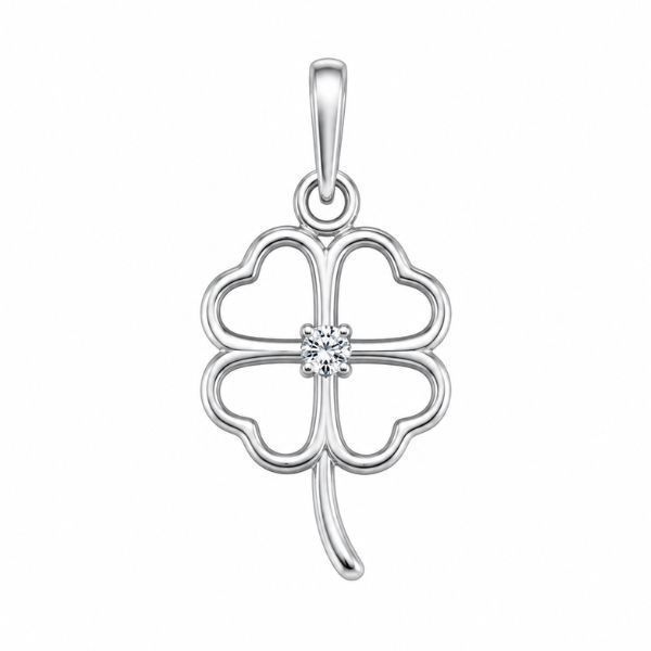 Подвес серебряный Клевер с фианитом Silver Style (41331.20 sku:2300104261498) 41331.20 фото
