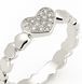 Каблучка срібна Серце з фіанітами Silver Style 17 р. (11711.10 sku:2300103898251) 11711.10 фото 3