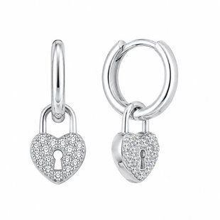 Серьги-кольца (конго) серебряные с фианитами Silver Style (25041.10 sku:2300103946761) 25041.10 фото